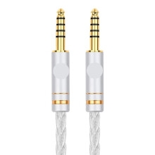 4.4mm to 4.4mm Balanced Male to Male Cable, 8 Core Pure Silver Headphone Extension, 300cm