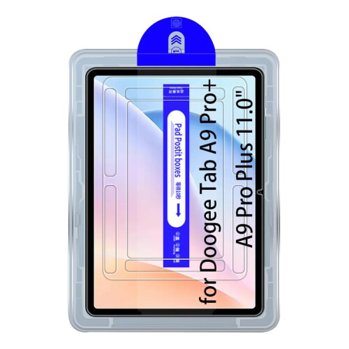 Tempered Glass Screen Protector for Doogee Tab A9 Pro+/Pro Plus 11 inch, 9H, HD Clear, Guide Frame 1