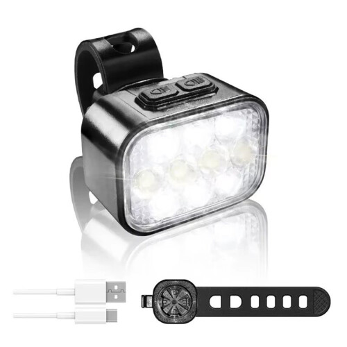 10 LED-Cykellampor, Fram och Bak, Vattentäta, Typ-C 2
