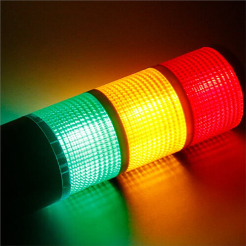 CNC Machine LED Signal Tower Lights DC12-24V with Buzzer for Industrial Warning 2
