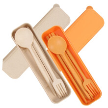2 Sets Reusable Travel Cutlery Set Stainless Steel Fork Spoon Chopsticks for Camping Hiking Outdoor Dining