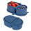 Conjunto de 2 Recipientes de Silicone Reutilizáveis para Lanches com Tampas 4