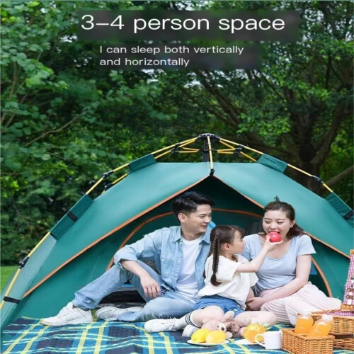 Automatic Camping Tent for 34 People Waterproof UV Resistant Pop Up Tent Quick Setup White 2