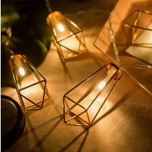 Battery Operated Diamond Drop String Lights Outdoor Waterproof Garden Decoration Home Use for Patio Balcony Party Wedding Fairy Lights