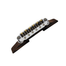 Adjustable Archtop Guitar Bridge with Roller Saddles-Silver