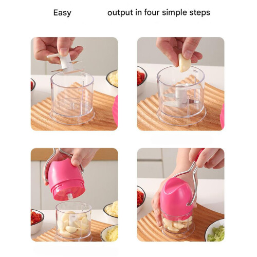Ergonomic Handheld Garlic Mincer For Comfortable Garlic-White 1