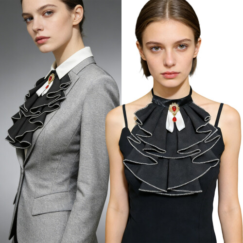 Comfortable Neckwear Detachable False Collar Adaptable to-White 1