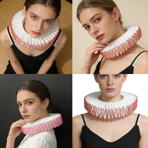 Clown Collar Victorian Ruffle Collar Renaissances-Ginger 1