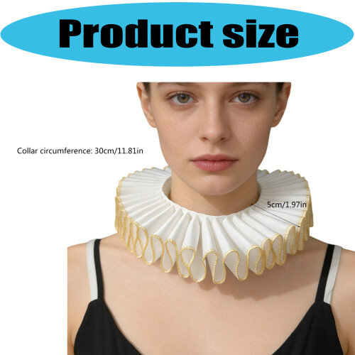 Clown Collar Victorian Ruffle Collar Renaissances-Ginger 2