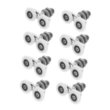 8pcs Shower Door Rollers DualWheel Sliding Glass RV Replacement Kit for Smooth Quiet Operation