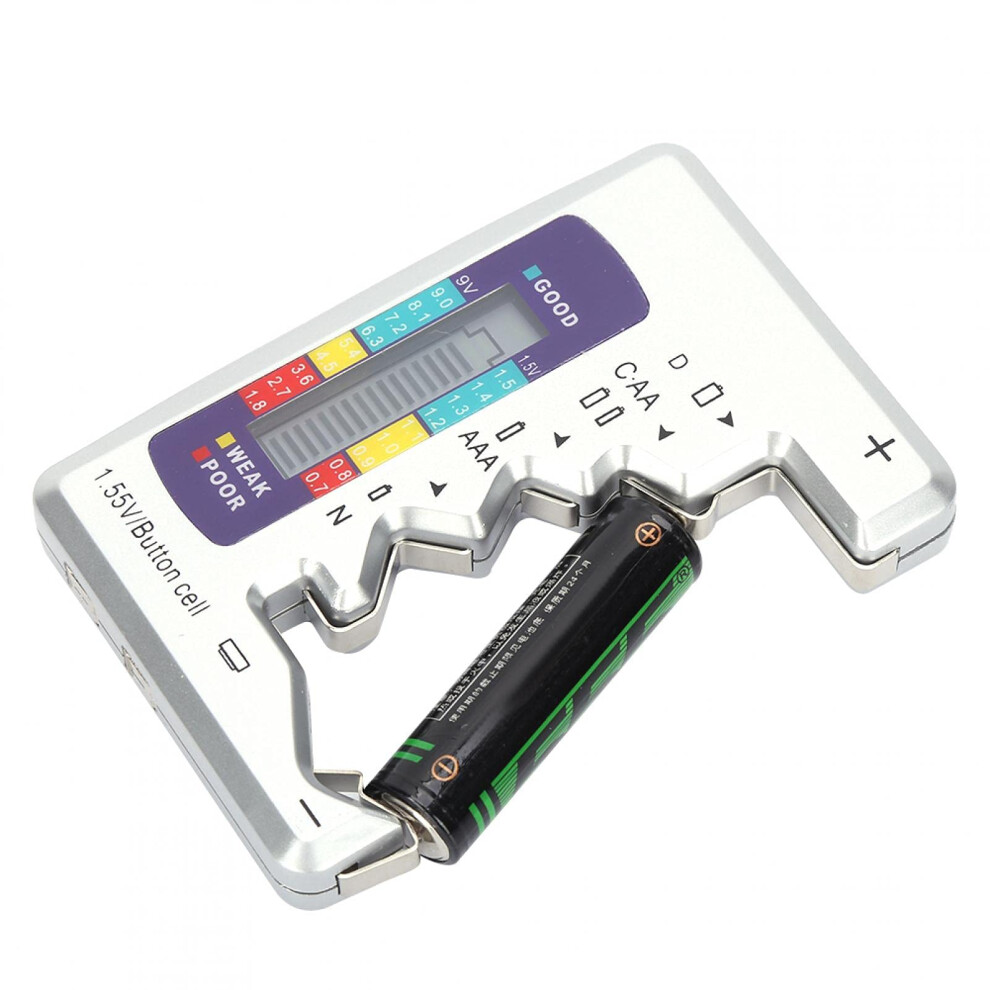 Digital Battery Tester With Lcd Display For Aa Aaa 9V And Rechargeable Batteries 90X60mm 9073542860310