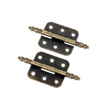 Antique Bronze Door Hinges 70x35mm 4pcs Vintage Iron Hinges for Wooden Cabinet Box with Quiet Closing Design