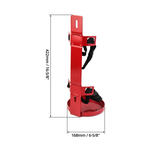 10 lb Fire Extinguisher Bracket 2 Pack, Heavy Duty Metal Frame with Quick Release and Adjustable Straps 2