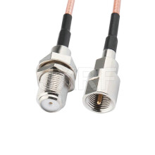 F to FME Adapter Cable 15cm, F Female to FME Male Coax Pigtail for TV UHF RF