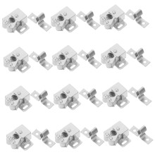 12 Sets Magnetic Cabinet Door Catch with Noise Reduction Design and DualWheel Latch System