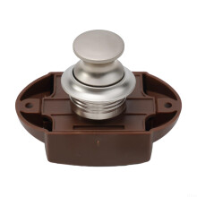 RV Cabinet Lock Push Button Latch with Dual Locking Handle Matte Nickel Finish for Motorhome Boat Cupboard Drawer