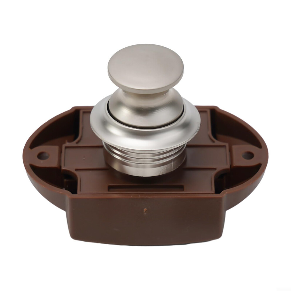 Rv Cabinet Lock Push Button Latch With Dual Locking Handle Matte Nickel Finish For Motorhome Boat Cupboard Drawer 9092120340488