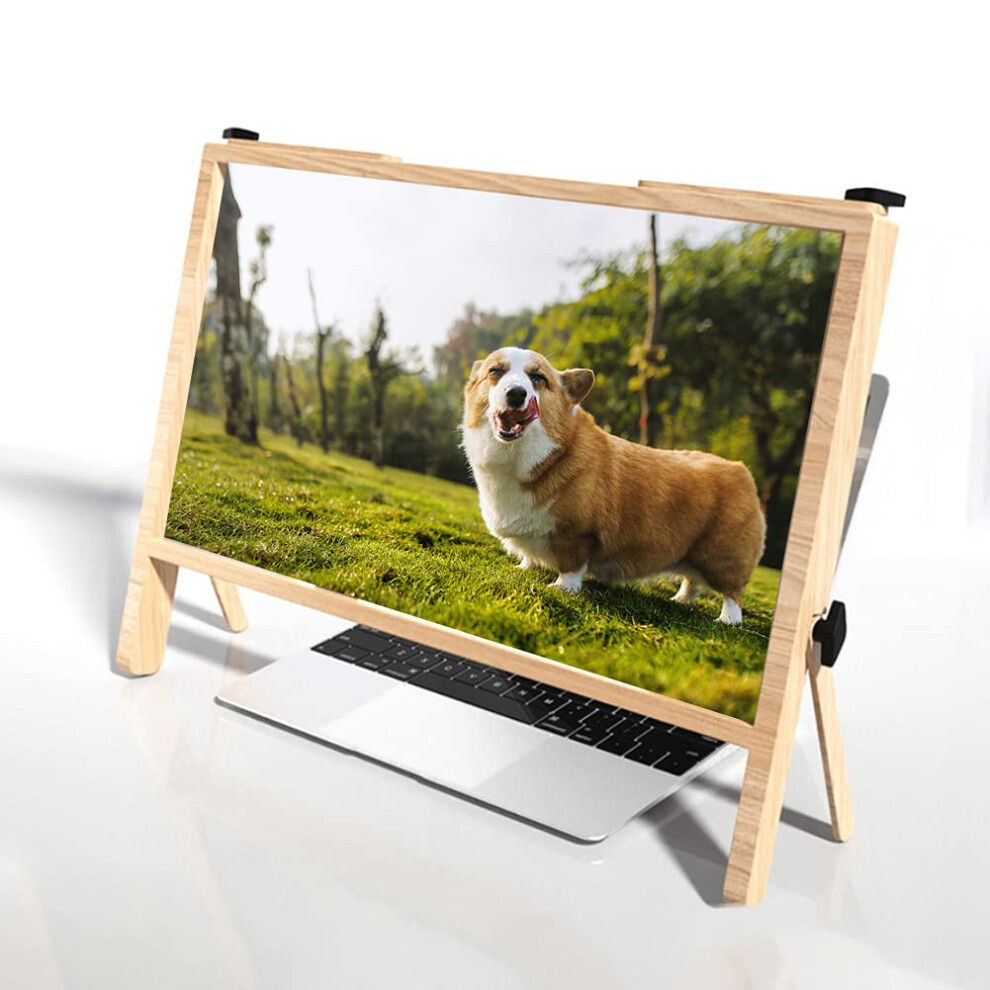 22 Inch Laptop Screen Magnifier 3X Hd Enlarger With Wooden Stand And Anti Protection Blue/Light 9073542860631