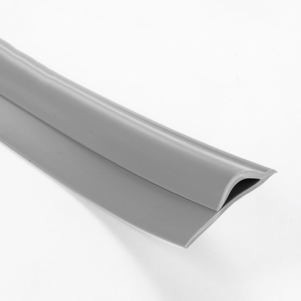 Self Adhesive Floor Transition Strip For Doorway, Flexible Pvc Carpet Edge Trim, Gray 200Cm 9092120340549