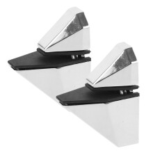 2pcs Wall Mounted Glass Shelf Brackets Secure Metal Supports for Easy Installation and Bright Finish