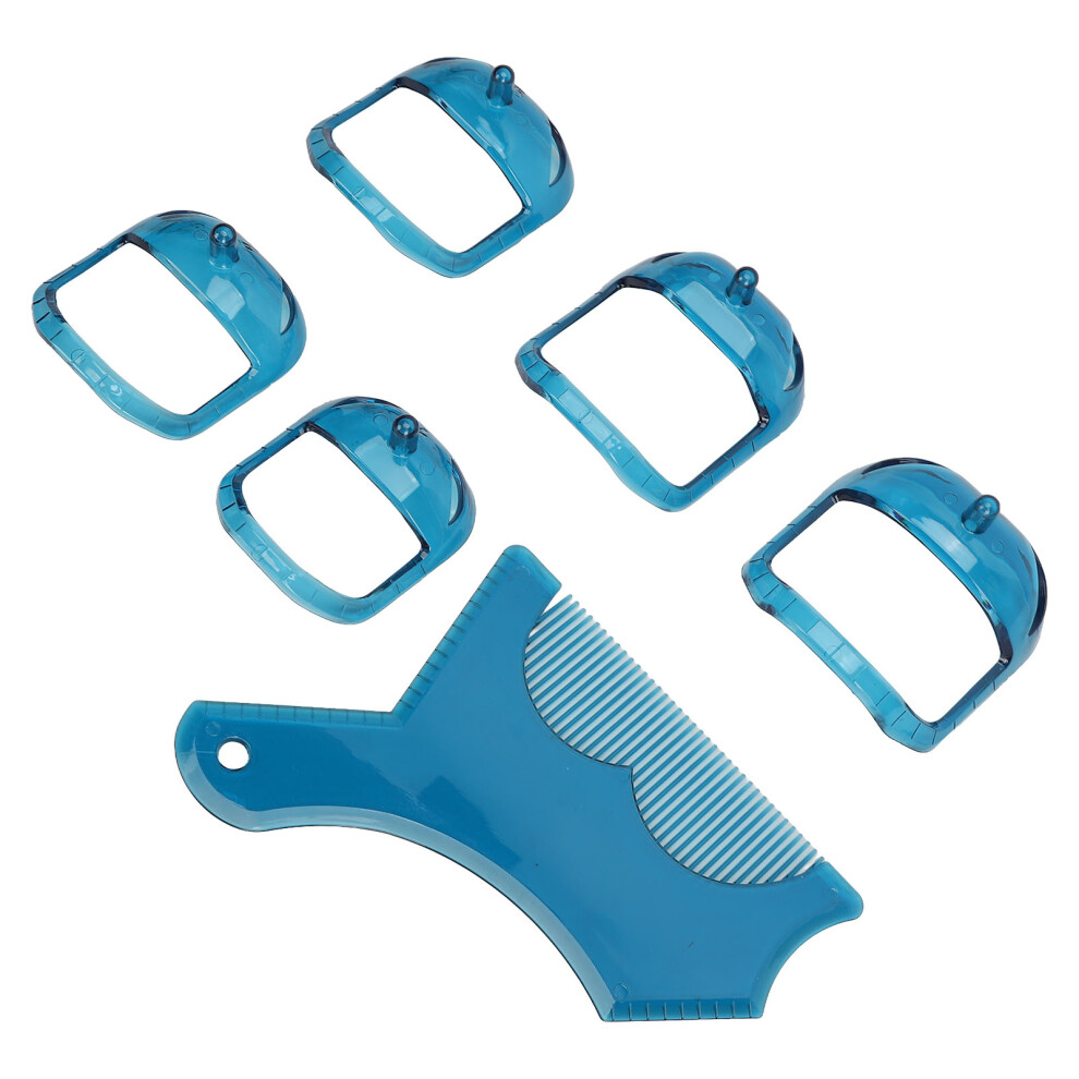 Blue Beard Shaping Tool 5-Size Comb Template Abs