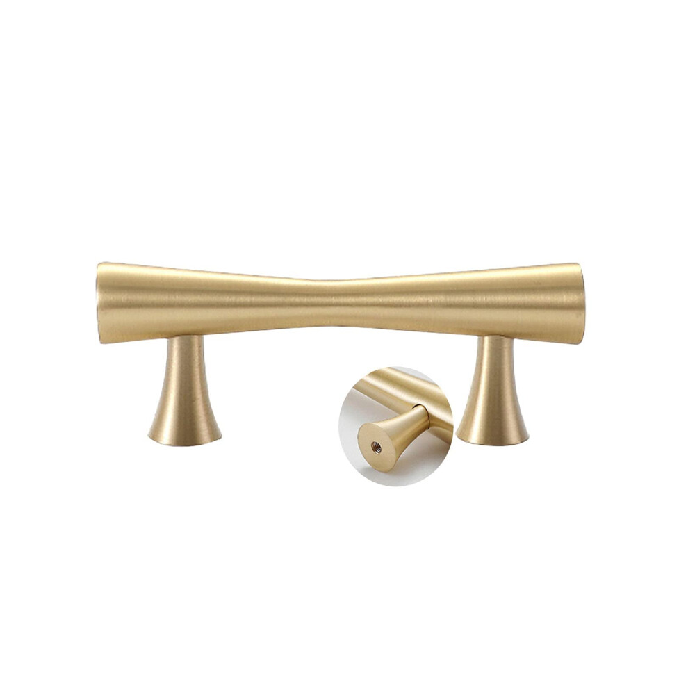 64Mm Copper Cabinet Handles And Drawer Knobs, Tshaped Brass Pulls, Modern Gold Tone For Kitchen 9771547715412