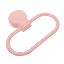 Self Adhesive Towel Ring No Drill Wall Mounted Holder for Bathroom and Kitchen, Pink ABS