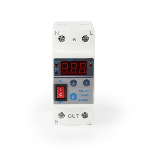 Over and Under Voltage Protector 220V 63A with LED Digital Current Meter, RealTime Current Display 2