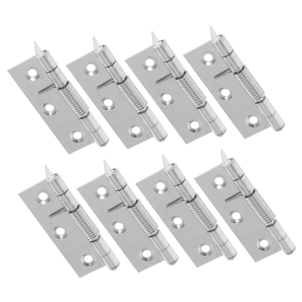 8Pcs Stainless Steel Self Closing Door Hinges, Automatic Spring Hinges For Smooth Quiet Closing 9771547715689