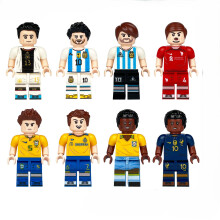 8 PCS Football Stars Saudi League Stars Casemiro Van Dijk Figures Building Block Toys for Collection & Display