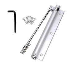 Automatic Door Closer Heavy Duty Aluminum Alloy Adjustable Soft Closing Fireproof Design for Home and Office