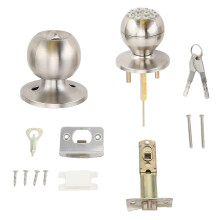 Keypad Door Knob Lock with Key, Anti Peep Function, Multiuser Access, Easy Installation, Silver