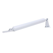 Adjustable Pneumatic Door Closer with Quiet Closing, 90 Hold‑Open, for Wood and Metal Screen Doors, White