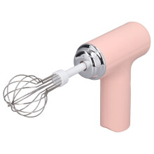 Pink Portable Egg Whisk Cordless Hand Mixer for Cream and Salad Dressings