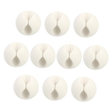 10pcs Self Adhesive Cable Organizer Clips for Desk and Home, Cord Holder for Clutter Workspace