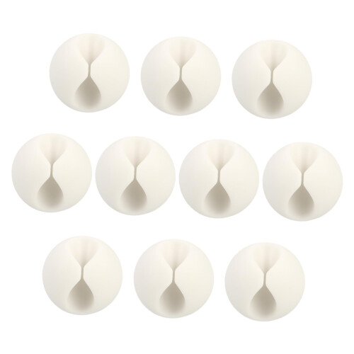 10pcs Self Adhesive Cable Organizer Clips for Desk and Home, Cord Holder for Clutter Workspace