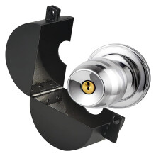 Stainless Steel Door Knob Lock Cover, Tool Installation, Weatherproof Security for Doors Faucets Valves