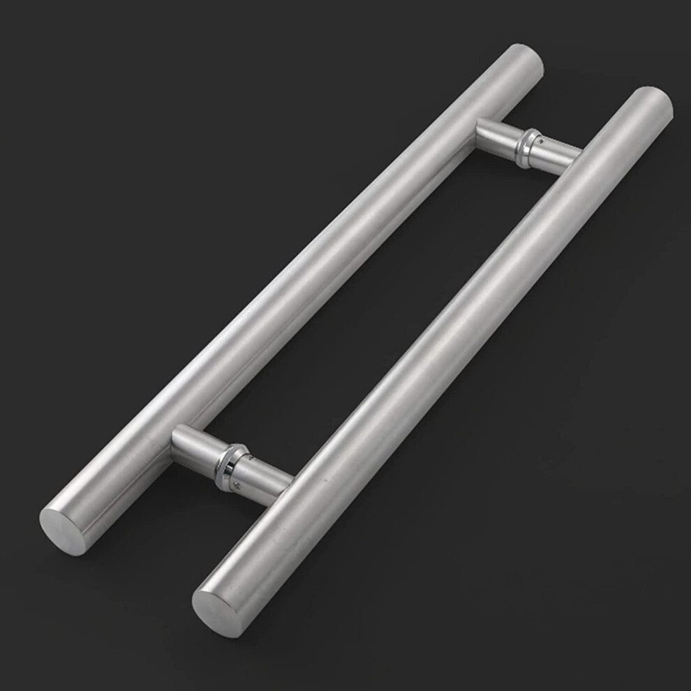 Modern Stainless Steel Door Handle Set, Heavy Duty Push Pull For Glass Barn Or Sliding Doors, Dualsided 9330225183648
