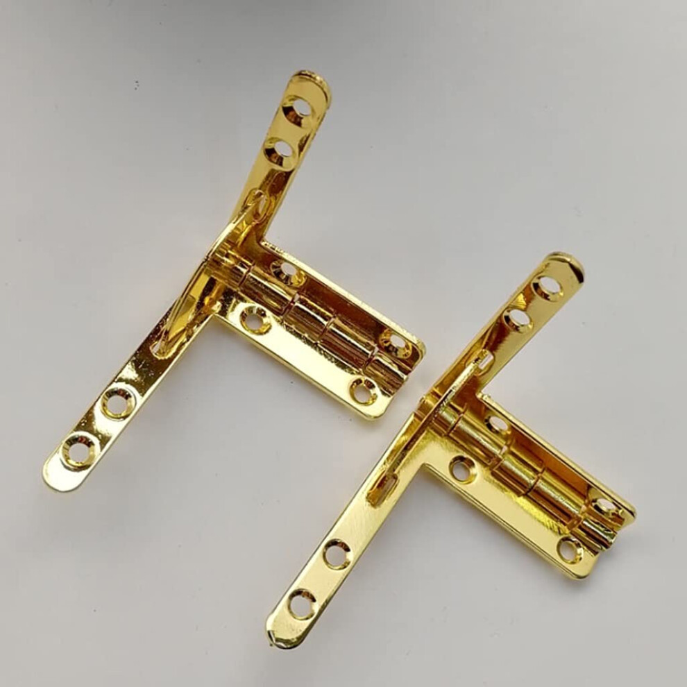 Gold Hinge 31X40mm Durable Iron Construction For Wooden Box And Jewelry Crafts Decorative Finish 9330225183679