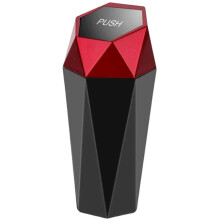 Car Trash Can with Lid Portable Vehicle Auto Car Garbage Can Garbage Bin for Car, Home, Office Red