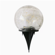 Solar Cracked Glass Ground Lights Outdoor Waterproof In-Ground Decoration Home Use for Pathway Driveway Garden Landscape Lighting 4PCS