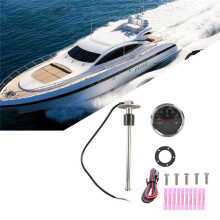 52MM Fuel Gauge with Fuel Level Sensor 200MM 0-190Ohm Oil Tank Level Indicator Meter for Boat