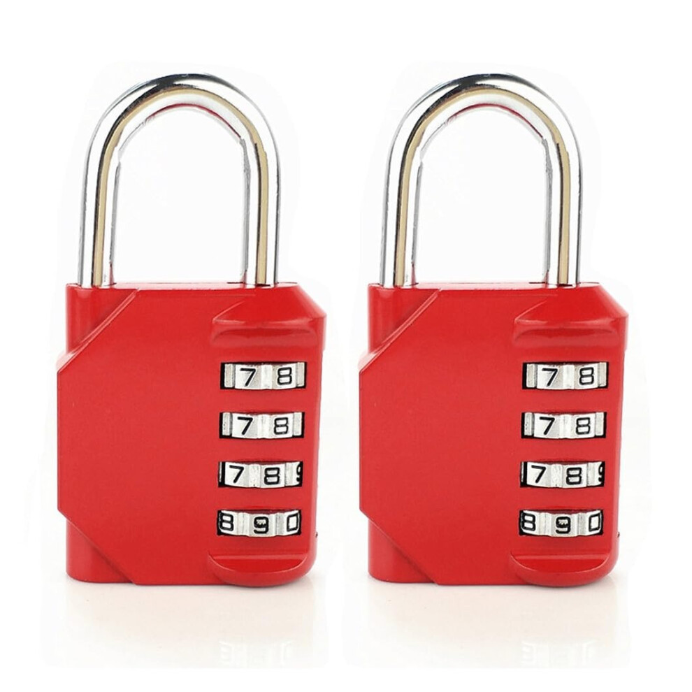 4 Digit Waterproof Combination Lock 2 Pack, Resettable Zinc Alloy Padlock For Gym Locker, Fence, Toolbox 9771547716440