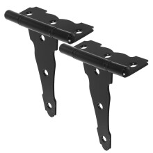 2 Pack Heavy Duty Barn Door Hinges for Shed and Fence, Farmhouse Style Matte Black