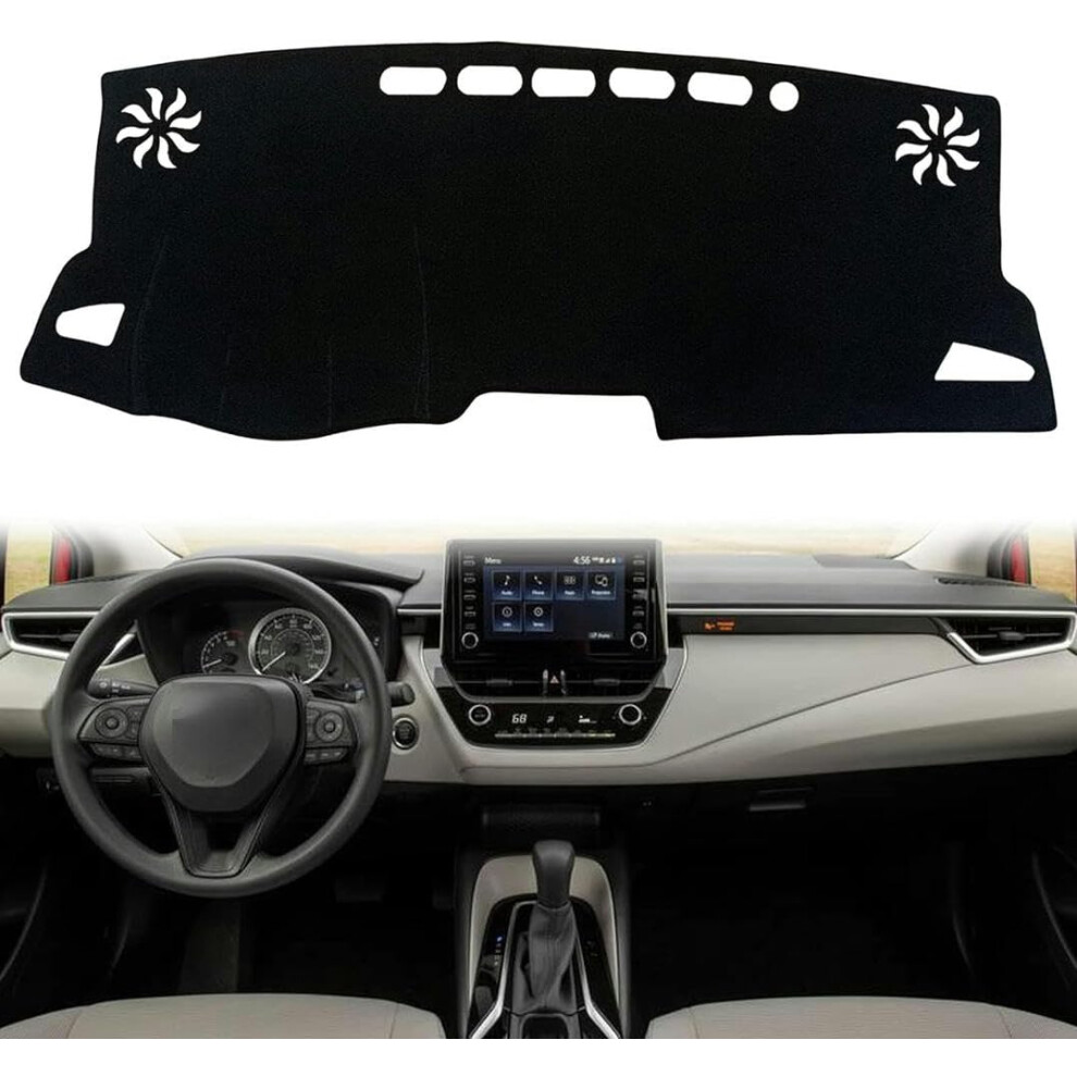 Dashboard Cover For Toyota Corolla 20192022 Dash Mat Anti Glare Uv Protection Nonslip Carpet Black 9330225183785