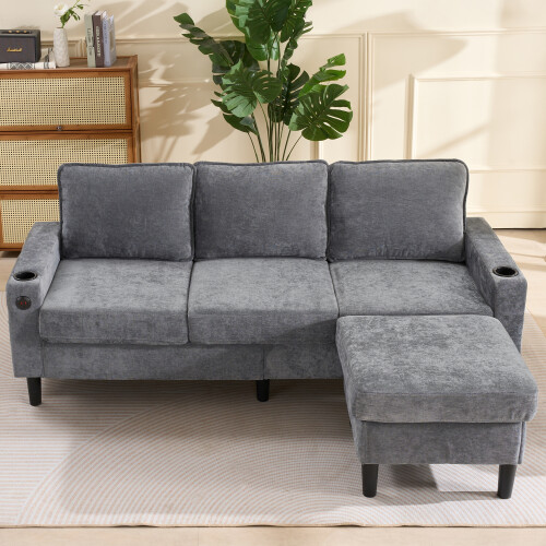 Corner Sofa 3 Seater Sofa With USB 1