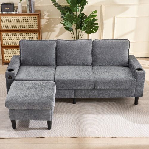 Corner Sofa 3 Seater Sofa With USB