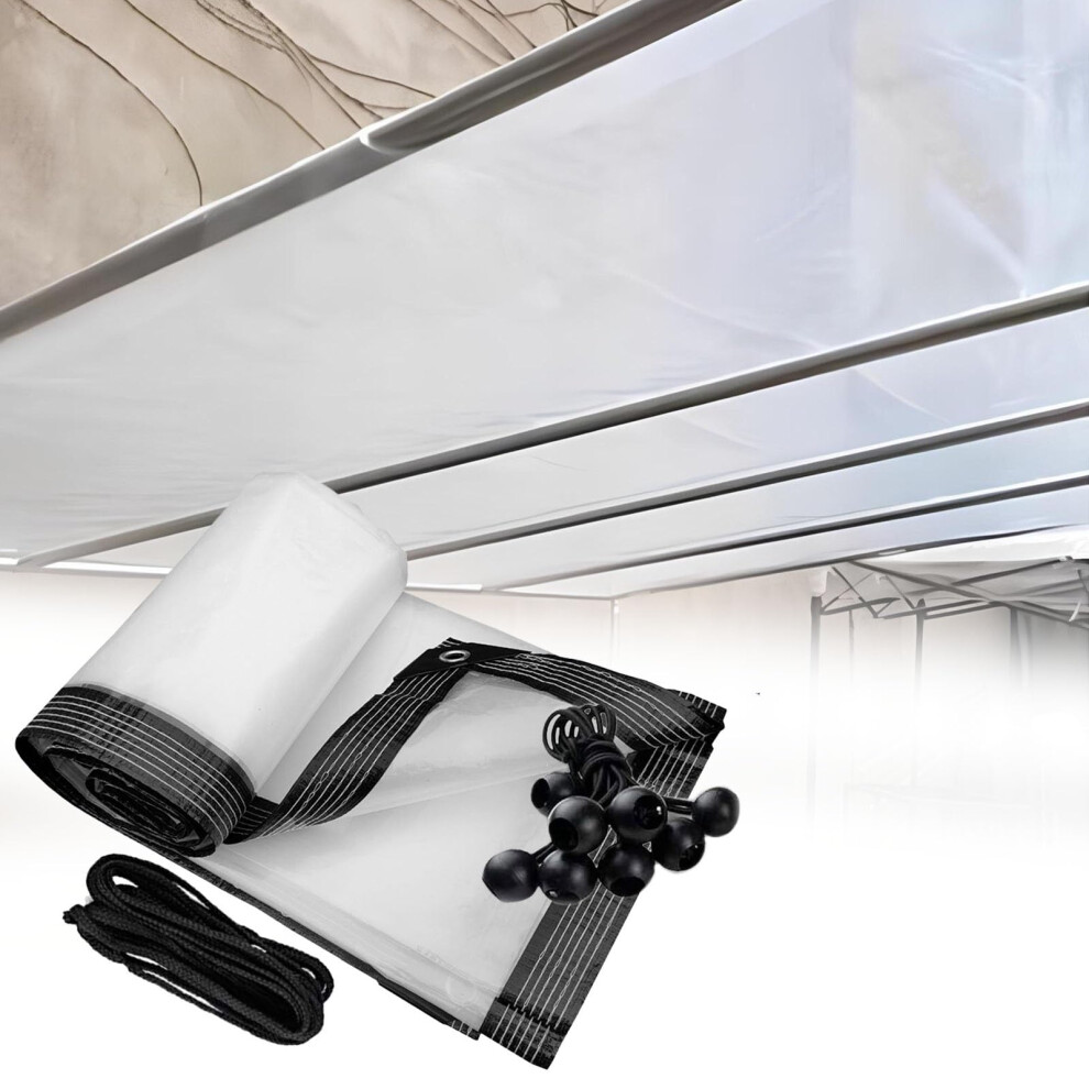 3X5 Ft Clear Pvc Tarp Waterproof Transparent Tarpaulin With Grommets For Greenhouse Outdoor Use 9771547716815