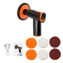 Cordless Car Polisher with Speed Motor, Fast TypeC Charging, Scratch Removal Waxing Tool Orange