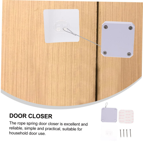 Automatic Door Closer for Sliding Screen Doors, Quiet Self Closing, Durable Easy Install for Home Office 2